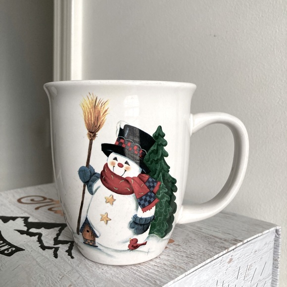 Winter Snow Man Vintage Coffee Mug Studio 33 - Picture 4 of 8
